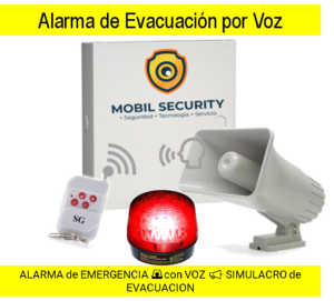 ALARMA de EMERGENCIA 🚨con VOZ 📢  SIMULACRO de EVACUACION