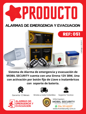 Kit Básico de alarma de emergencia y evacuación Ref: 051