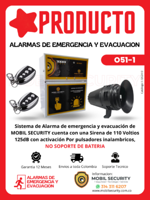 Sistema de Emergencia para evacuación Edificios Bogota, Cali, Medellin Colombia