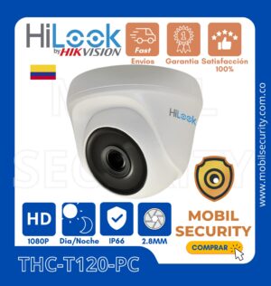 Camara de seguridad Turbo Hilook THC-B120-PC(2.8mm) Bala Plastica 2mp