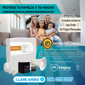 Kit Alarma Inalámbrica / Cableada Hagroy Smart HS-P8