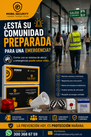 Alarmas de emergencia y evacuación- MOBIL SECURITY-